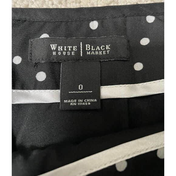 WHBM Ladies Size 0 Tweed Ruffle Hem Skirt Black/White - Picture 2 of 5